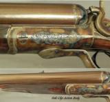HOLLAND & HOLLAND 8 BORE FULLY RIFLED- EXC & STOUT GUN INSIDE & OUT- EXC PLUS BORES- 1886- MASSIVE OAK & LEATHER TRUNK - 4 of 8
