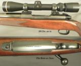 WINCHESTER MOD 70 PRE-64 SUPER GRADE 375 H&H- 1953- 97% OVERALL BLUE- WOOD FINISH at 92%- LEUPOLD 2.5 x 8 - 2 of 3