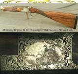 BROWNING BELGIUM 20 TOTAL CUSTOM- SUPERB GAME & FLORAL ENGRAVING- CUSTOM STOCK for the LEFT HAND - 1 of 7