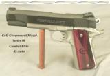 COLT COMBAT ELITE 45 AUTO SERIES 80- NEW in the CASE- STAINLESS STEEL FRAME & BLUED SLIDE - 5