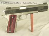 COLT COMBAT ELITE 45 AUTO SERIES 80- NEW in the CASE- STAINLESS STEEL FRAME & BLUED SLIDE - 5