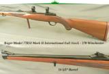 RUGER 270- MOD77RSI- FULL MANNLICHER STOCK- OPEN SIGHTS & RINGS- 18 1/2