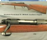 WINCHESTER MOD 70 PRE-64- 300 H&H- 1954- EXC & ORIG- FROM an OLD COLLECTION- 98% BLUE- 90% WOOD FINISH
- 1 of 3
