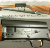 BROWNING BELGIUM LIGHT 20 AUTO-5- NEW in the BOX- 1963- ROUND KNOB- 28" V R Bbls.- FULL CHOKE - I DON'T BELIEVE EVER ASSEMBLED - 1 of 4