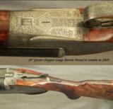 RIGBY RISING BITE 470- NICE 1888 SIDELOCK w/ 26" EJECT CHOPPER LUMP 2005 LONDON PROVED Bbls.- NEW BUTT & FOREND- 97% ENGRAVING - 3 of 4