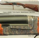 CHAPUIS 450/400 3" N E- NEW GUN- MOD BROUSSE- VERY NICE WOOD- 95% FLORAL & GAME SCENE ENGRAVING- WE GUARANTEE THIS PIECE - 1 of 5