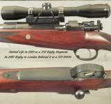 RIGBY 375 H&H- SGL SQUARE MAG MAUSER- 1919- REBORED by RIGBY in LONDON 1987 to 375H&H- EVERY SERIAL # MATCHES EVERYWHERE- CASED - 2 of 5