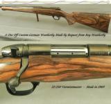 WEATHERBY 22-250 VARMINTMASTER- A 1 OFF CUSTOM GERMAN Wthby MADE by REQUEST FROM ROY WEATHERBY- PURE CLASSIC STOCK- Exc. Wood- 1969 - 1 of 5