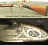 BERETTA 1953 MOD S2 SIDELOCK- EXC OVERALL COND- 65% FLORAL & SCROLL ENGRAVING- 28 1/2
