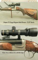 CHAPUIS 375 FLANGED MAG- MOD BROUSSE- UPGRADED WOOD- 95% ENGRAVING- FACTORY QD PIVOT MOUNTS with LEUPOLD 1.5 X 5 - 1 of 4
