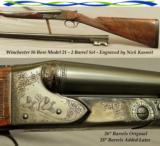 WINCHESTER MOD 21- 16 TWO Bbl. SET- NICK KUSMIT ENGRAVED in WIN PATTERN #4- 26