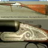 LANG 12 BORE SIDELOCK PAIR- NEW Bbls. in ENGLAND in 1959- A SOLID 1896 PAIR- 28
