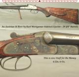 WERTGARNER, KARL 16 AUSTRIAN SIDELOCK EJECT- 29 3/4