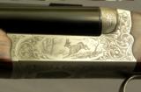 CHAPUIS 9.3 x 74R- MOD UGEX- FACTORY QD PIVOT MOUNTS w/ LEUPOLD 1.5 x5- 85% FLORAL ENGRAVING & GAME SCENE- NEW PIECE - 4 of 5