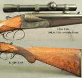 GREIFELT SxS 45-70- 1923 SUHL MADE CLAMSHELL ACTION- CLAW MOUNTS- EJECT CHOPPER LUMP Bbls.- BORES are EXC- 75-80% ORIG CASE COLORS - 2 of 5