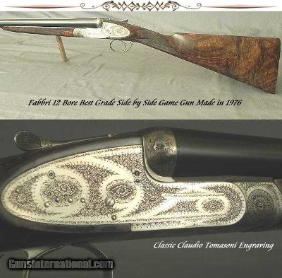 FABBRI S x S 12 SIDELOCK GAME GUN- 1976- VIRTUALLY as NEW in 99% COND- 26 3/4