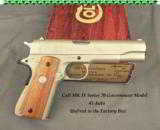 COLT 45 AUTO MOD MK IV SERIES 70 GOVERNMENT MODEL- 1980- SATIN NICKEL FINISH- UNFIRED in the FACTORY BOX - 1 of 3