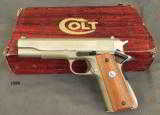 COLT 45 AUTO MOD MK IV SERIES 70 GOVERNMENT MODEL- 1980- SATIN NICKEL FINISH- UNFIRED in the FACTORY BOX - 2 of 3