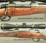 BOLLIGER, MOUNTAIN RIFLERY- 7mm REM. MAG.- FULL CUSTOM PRE-64 MOD 70 WIN- EXHIBITION WOOD- SUPERB BOLLIGER CLASSIC STOCK - 2 of 4
