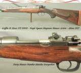 GRIFFIN & HOWE MAG MAUSER- 375 H&H- MADE ABOUT 1927- SINGLE SQUARE BRIDGE ACTION- BORE as NEW- SUPER CONDITION - 1 of 5