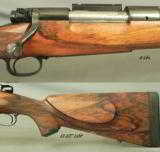 GRIFFIN & HOWE 338 WIN. MAG. PRE-64 MOD 70- ABOUT 1961- G&H SIDE MOUNT- 1/4 RIB with 3 LEAF FOLDING SIGHTS- EXC. WOOD - 2 of 4