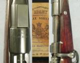 RIGBY 350 MAG RIMLESS- SINGLE SQUARE MAG MAUSER- BUILT in 1924- EXC PLUS BORE- ORIG CASE- EVERY SERIAL # MATCHES - 5 of 7