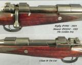 RIGBY 350 MAG RIMLESS- SINGLE SQUARE MAG MAUSER- BUILT in 1924- EXC PLUS BORE- ORIG CASE- EVERY SERIAL # MATCHES - 2 of 7