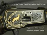WINCHESTER 218-B 1 OFF FACTORY DISPLAY GUN- MOD 65- FINISHED at WIN 3-12-49- LETTERED by T. E. HALL from GUN MUSEUM- EXTENSIVE ENGRAVING - 3 of 9