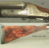 LANCASTER 12 SIDELEVER HAMMERLESS EJECT SIDELOCK- 1890- LONDON N P 30