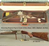 BROWNING BELGIUM PIGEON GRADE 12- UNFIRED 1972 PIECE- SKEET GUN- SQUARE KNOB & LONG TANG- OVERALL 99.5%- 28