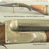 FRANCOTTE 470 N E- 1927- 26" CHOPPER LUMP EXTRACTOR Bbls.- THE BORES ARE EXC PLUS- PROPER at 10 Lbs. 15 Oz.- ORIG FINISH- SOLID RIFLE
