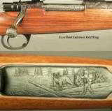 MAUSER 98 in 25-06- A FULL CUSTOM- A LOT of VERY NICE ENGRAVING- A LOT OF COVERAGE- NICE WOOD- CLASSIC STYLE- 23 1/2" Bbl. - 2 of 6