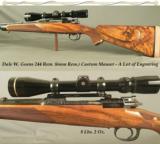 DALE GOENS 244 REM. (6mm REM.)- FULL CUSTOM MAUSER- FULL COVERAGE ENGRAVING by WALTER KOLOUCH- GOENS CLASSIC STYLE STOCK - 1 of 5