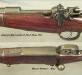 JEFFERY TAKEDOWN 333 N. E.- SINGLE SQUARE MAG MAUSER ACTION- ORIG & EXC- THE BORE as NEW- MADE for ABERCROMBIE & FITCH about 1917 - 2 of 4