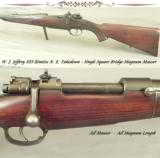 JEFFERY TAKEDOWN 333 N. E.- SINGLE SQUARE MAG MAUSER ACTION- ORIG & EXC- THE BORE as NEW- MADE for ABERCROMBIE & FITCH about 1917 - 1 of 4
