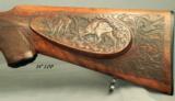 BRNO 6.5x57 MADE in 1947- OUTSTANDING ENGRAVING & STOCK CARVING- MOD 22F- NEAT SMALL RING MAUSER ACTION- FULL LENGTH STOCK - 4 of 10