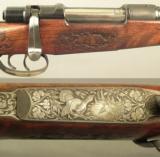 BRNO 6.5x57 MADE in 1947- OUTSTANDING ENGRAVING & STOCK CARVING- MOD 22F- NEAT SMALL RING MAUSER ACTION- FULL LENGTH STOCK - 3 of 10