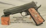 WILSON COMBAT 45 ACP MOD CQB- FULL SIZE- ALL STEEL- 5" Bbl.- FACTORY FRENCH WALNUT GRIPS with STANDARD SYNTHETIC GRIPS - 1 of 2