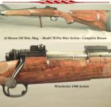 AL BIESEN 338 FULL & COMPLETE CUSTOM PRE-WAR MOD 70 WIN.- PURE BIESEN CLASSIC STOCK- NICE WOOD- FLEUR-DE-LIS CHECKERING - 1 of 4