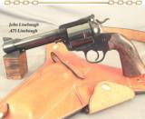 LINEBAUGH TOTAL CUSTOM in .475 LINEBAUGH- ON a RUGER BISLEY REVOLVER- 5 1/2" BARREL- COMES WITH a WYOMING COMBINATION HOLSTER - 1 of 2