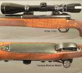 BIESEN 270 WIN. COMPLETE CUSTOM PRE-64 MOD 70 WIN.- BIESEN WRAP AROUND FLEUR-DE-LIS CHECKERING- NICE WOOD- OVERALL 96%- 13 9/16" LOP - 2 of 4