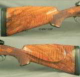 BIESEN 270 WIN. COMPLETE CUSTOM PRE-64 MOD 70 WIN.- BIESEN WRAP AROUND FLEUR-DE-LIS CHECKERING- NICE WOOD- OVERALL 96%- 13 9/16" LOP - 3 of 4