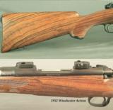 DALE GOENS 270 WIN.- PRE-64 MOD 70 ACTION- ENGRAVED- CLASSIC STYLE with VERY NICE WORKMANSHIP- GOENS WRAP AROUND FLEUR-DE-LIS CHECKERING - 3 of 5