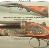 LANCASTER 280 FLANGED
NEVER HUNTED & APPEARS UNFIRED
PRE WAR PIECE FINISHED in 1946
SIDELOCK with 26" CHOPPER LUMP Bbls.
1946 NEW
