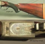 WILLIAM EVANS 375 FLANGED MAG N. E.- ORIG & EXC 1933 CLASSIC- WEBLEY ACTION- EXC PLUS BORES- 26" EJECT CHOPPER LUMP- SOLID PIECE - 2 of 5