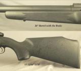 DAKOTA 308 WIN. MOD 97 VARMINT STAINLESS HEAVY BARREL- 26" BARREL with AAC MUZZLE BRAKE- SATIN BLACK METAL COATING- 3 SHOT GROUP at .532" - 3 of 4