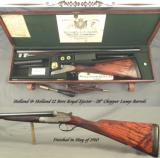 HOLLAND & HOLLAND 12 ROYAL- EXC. VALUE- 28" CHOPPER LUMP Bbls.- EXC. GUN INSIDE & OUT- FINISHED 1910- 6 Lbs. 9 Oz.- 14 5/8" LOP- VERY NICE C - 1 of 5