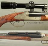 CHAPUIS 7 x 65R with FACTORY 20 BORE 2 BARREL SET- DELUXE MODEL with EXC. WOOD- SIDEPLATES- CLAW MOUNTS- 90% ENGRAVING COVERAGE - 3 of 7