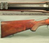 J. P. SAUER 30-06- MADE in 1930- COMMERCIAL MAUSER ACTION- HALF ROUND HALF OCTAGON w/a FULL LENGTH MACHINED INTEGRAL RIB- BORE as NEW - 4 of 5
