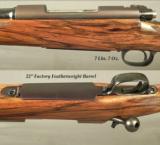VIC OLSON- 243 WINCHESTER- MODEL 70 PRE-64 FEATHERWEIGHT BARRELED ACTION- VERY NICE WOOD- TRUE CLASSIC STOCK- 22" FACTORY BARREL - 2 of 4